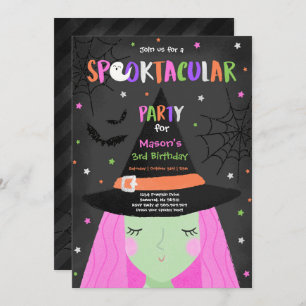 Halloween Niedliche Hexengeburt-Party Spooktacular Einladung