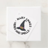 Halloween Niedliche Hexenhuttipografie Geschenkanhänger (Beispiel)