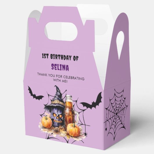 Halloween Niedliche Hexenkiste Gastgeschenk Geschenkschachtel (Geöffnet)