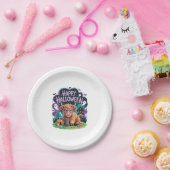 Halloween Niedliche Hochlandkuh (2) Pappteller (Party)