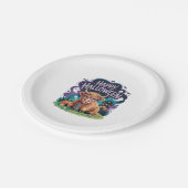 Halloween Niedliche Hochlandkuh (2) Pappteller (Schrägansicht)