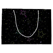 Halloween Niedliche Katze in Hexenhut Große Geschenktüte (Rückseite)