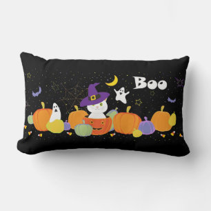 Halloween Niedliche Katze in Hexenhut Lendenkissen