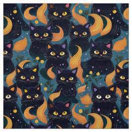 Halloween-niedliche Katzen Stoff