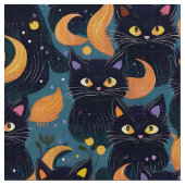 Halloween-niedliche Katzen Stoff (Nahaufnahme)