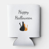 Halloween Niedliche Katzen Zeichnend Oranschwarze  Dosenkühler (Rückseite)
