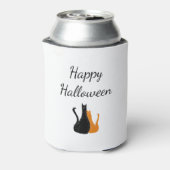 Halloween Niedliche Katzen Zeichnend Oranschwarze  Dosenkühler (Kanne Rückseite)