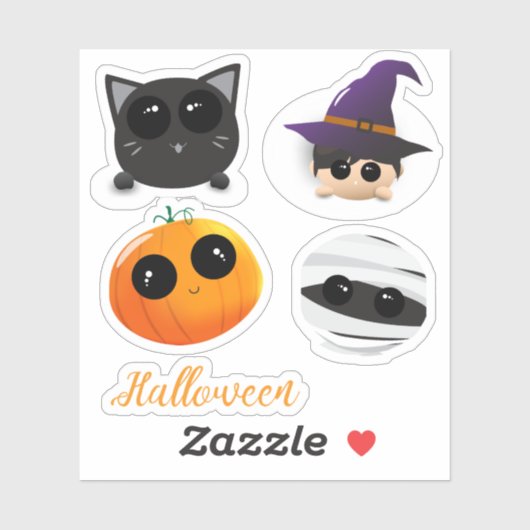 Halloween-Niedliche Kindersticker Aufkleber (Blatt)