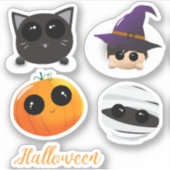 Halloween-Niedliche Kindersticker Aufkleber (Vorderseite)