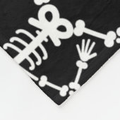 Halloween-Niedliche Skelette und Kürbiskins Fleecedecke (Ecke)