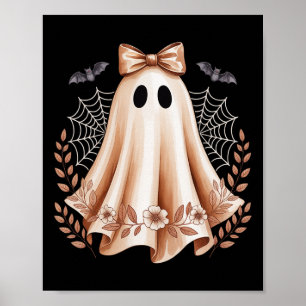Halloween Niedliche Spitzensportler Bow Floral Spo Poster