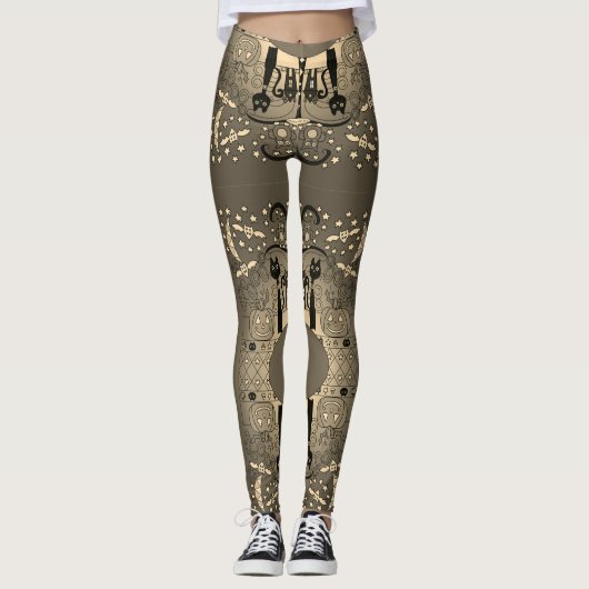 Halloween Niedliche und schwammige Leggings neutra (Vorderseite)