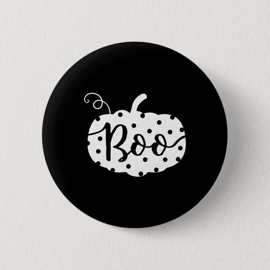 Halloween Niedlicher Bourenkürbis Button (Vorderseite)
