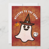 Halloween: Niedlicher Geist, "Ich bin hier für die Einladung (Rückseite)