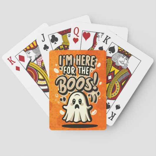 Halloween: Niedlicher Geist, "Ich bin hier für die Spielkarten (Rückseite)