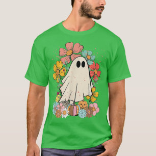Halloween Niedlicher Geist mit schönem Garten 374 T-Shirt