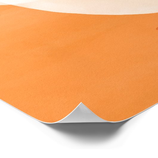 Halloween Niedlicher Geist und Blume Kunstdrucken Poster (Ecke)