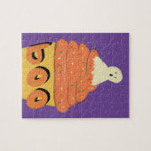 Halloween niedlicher Geisterkuchen Puzzle (Horizontal)