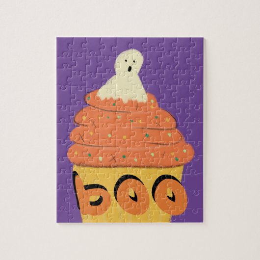 Halloween niedlicher Geisterkuchen Puzzle (Vertikal)