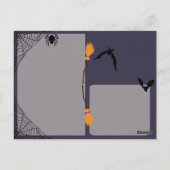 Halloween, niedlicher Ghost-Bug Postkarte (Rückseite)