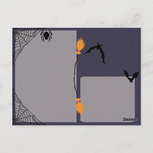 Halloween, niedlicher Ghost-Bug Postkarte (Rückseite)