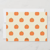 Halloween Niedlicher Kürbis Feiertagskarte (Rückseite)