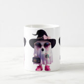 Halloween Niedlicher Lady Ghost mit Kaffee Kaffeetasse (Mittel)