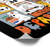 Halloween, Niedlicher Pumpkin-Geist im Notfallabte Poster (Ecke)
