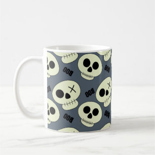 Halloween niedlicher Schädel mit kindischer Kidsch Kaffeetasse