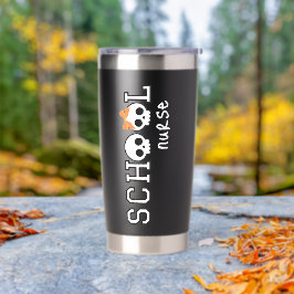 Halloween, Niedlicher Skull-Kaffee-Cup der Schule Thermobecher