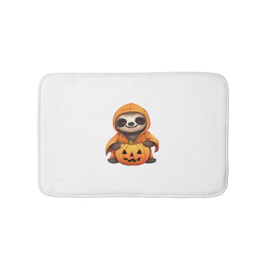 Halloween Niedlicher Sloth Classic T - Shirt Badematte (Vorderseite)