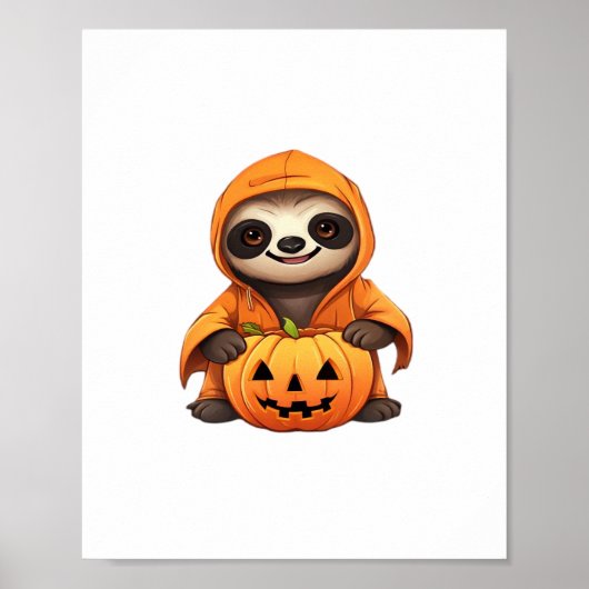 Halloween Niedlicher Sloth Classic T - Shirt Poster (Vorne)