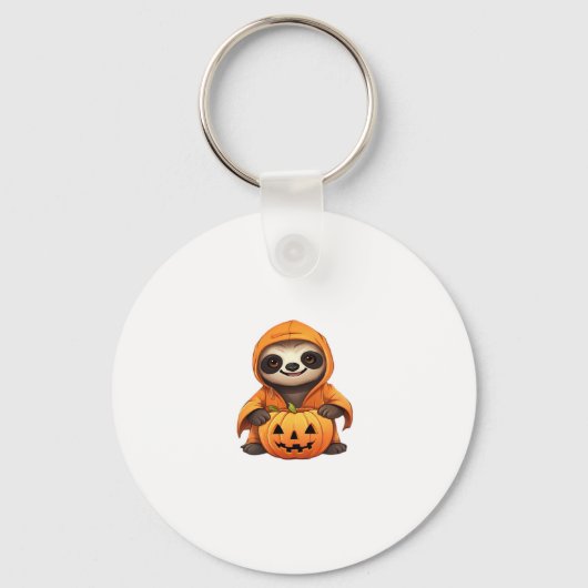 Halloween Niedlicher Sloth Classic T - Shirt Schlüsselanhänger (Vorderseite)