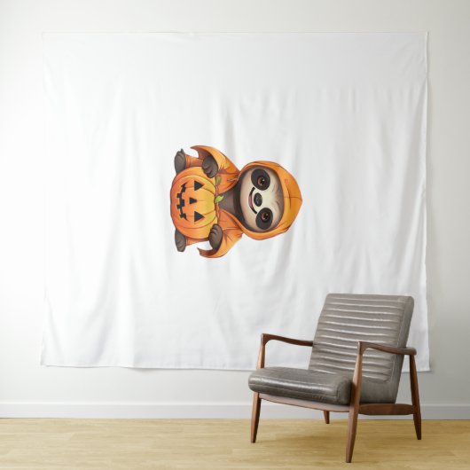 Halloween Niedlicher Sloth Classic T - Shirt Wandteppich (Beispiel (Horizontal))