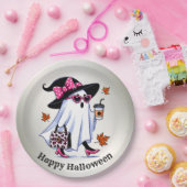 Halloween Niedlicher, stylischer Hexengastcoffee C Pappteller (Party)
