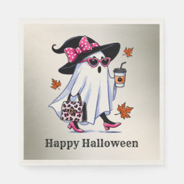 Halloween Niedlicher, stylischer Hexengastcoffee C Serviette
