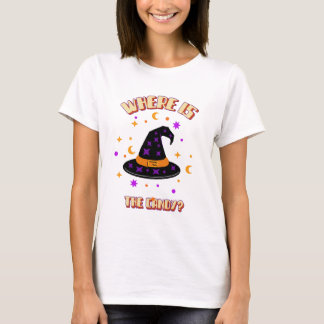 Halloween Niedlicher T - Shirt Hexenhut, wo die Sü