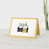 Halloween Niedlicher Trick oder Treat Candy Corn Karte (Vorderseite)
