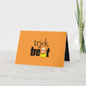 Halloween Niedlicher Whimsical Trick oder Treat Ca Karte (Vorderseite)