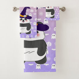 Halloween Niedliches Baby Panda Hexe Magic Wand Badhandtuch Set
