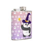 Halloween Niedliches Baby Panda Hexe Magic Wand Flachmann (Rechts)