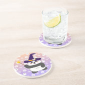 Halloween Niedliches Baby Panda Hexe Magic Wand Getränkeuntersetzer (Seite)