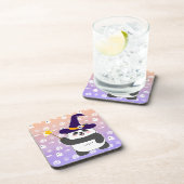 Halloween Niedliches Baby Panda Hexe Magic Wand Getränkeuntersetzer (Rechte Seite)