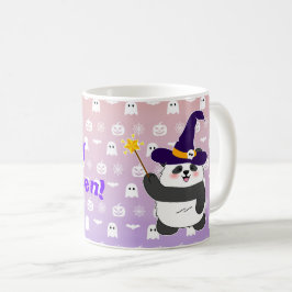 Halloween Niedliches Baby Panda Hexe Magic Wand Kaffeetasse