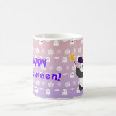 Halloween Niedliches Baby Panda Hexe Magic Wand Kaffeetasse (Mittel)
