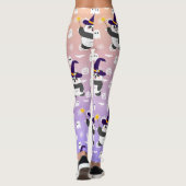 Halloween Niedliches Baby Panda Hexe Magic Wand Leggings (Rückseite)