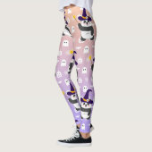 Halloween Niedliches Baby Panda Hexe Magic Wand Leggings (Links)
