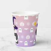 Halloween Niedliches Baby Panda Hexe Magic Wand Pappbecher (Links)