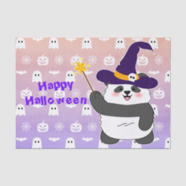 Halloween Niedliches Baby Panda Hexe Magic Wand Seidenpapier