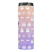 Halloween Niedliches Baby Panda Hexe Magic Wand Thermosbecher (Rückseite)
